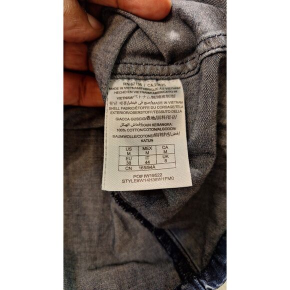 VTG GUESS LOS ANGLES 1981 Denim Chambray Shirt Snap Button Front Women Medium - Picture 4 of 8